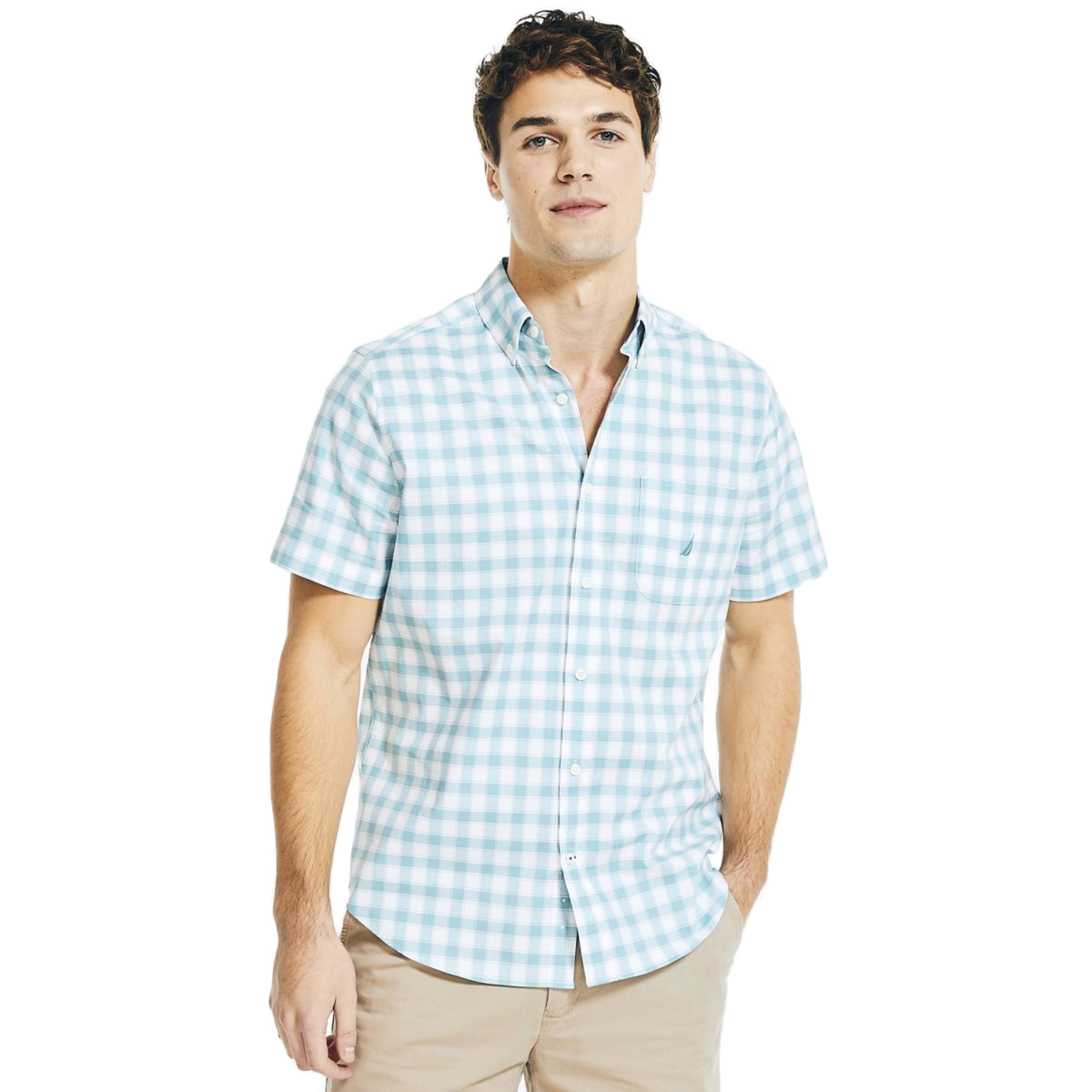 Nautica Men's Short-Sleeve Oxford Shirt