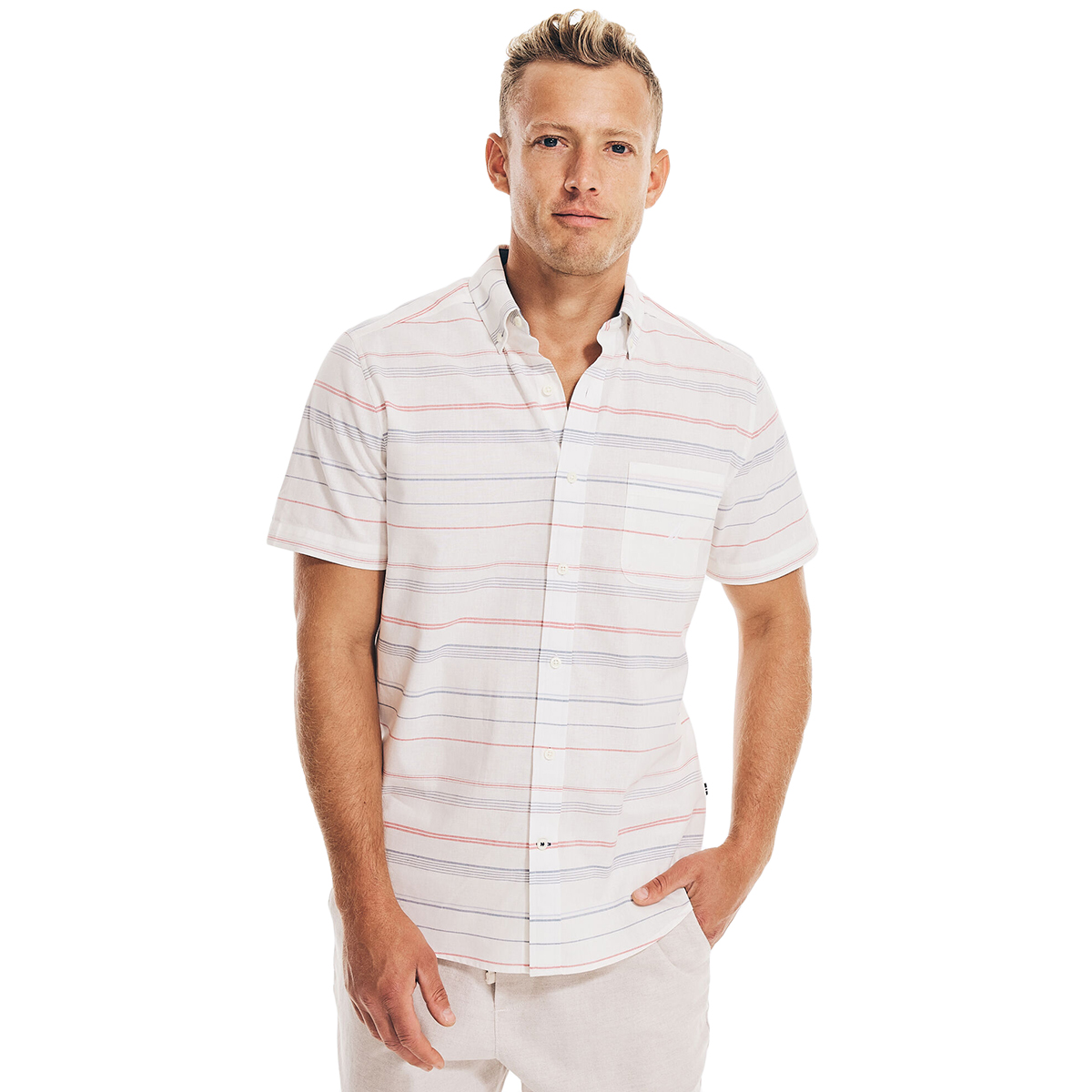 Nautica Men's Chambray Short-Sleeve Shirt