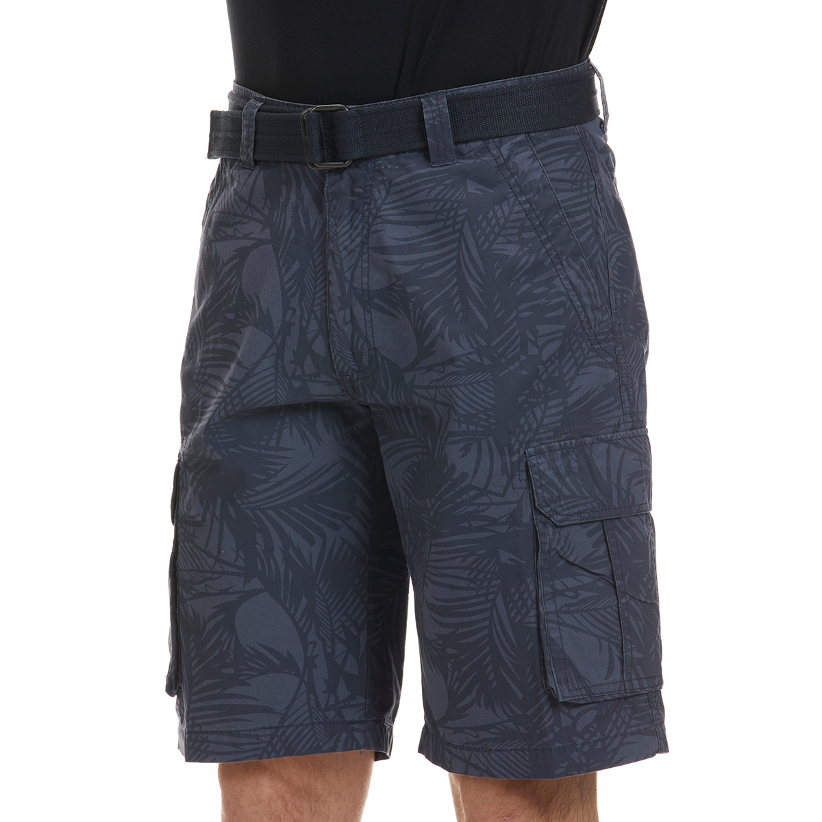 Cargo Supplies Men's Flat Front Belted Cargo Shorts