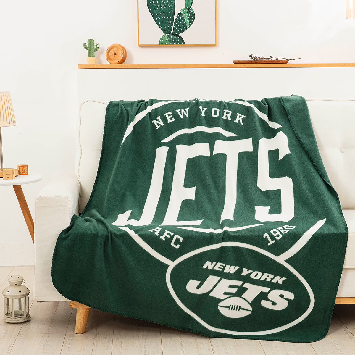 New York Jets Bear Fleece Blanket by CAC Graphics - Pixels