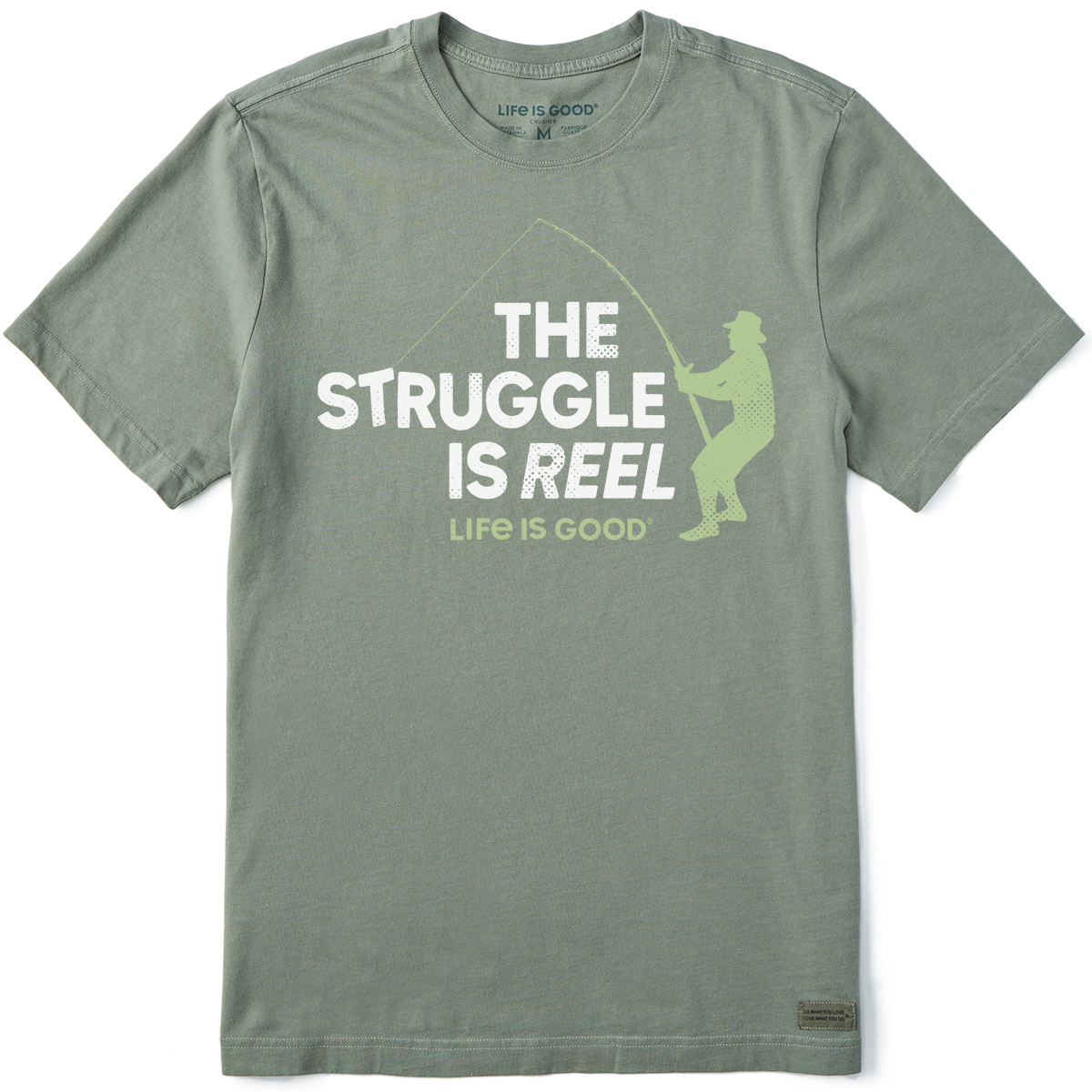 Life Is Good Men's The Struggle Is Reel Crusher Short-Sleeve Tee