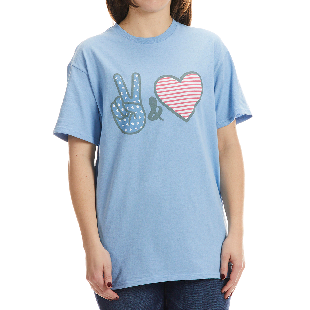 Cold Crush Juniors' Peace & Love Short Sleeve Graphic Tee