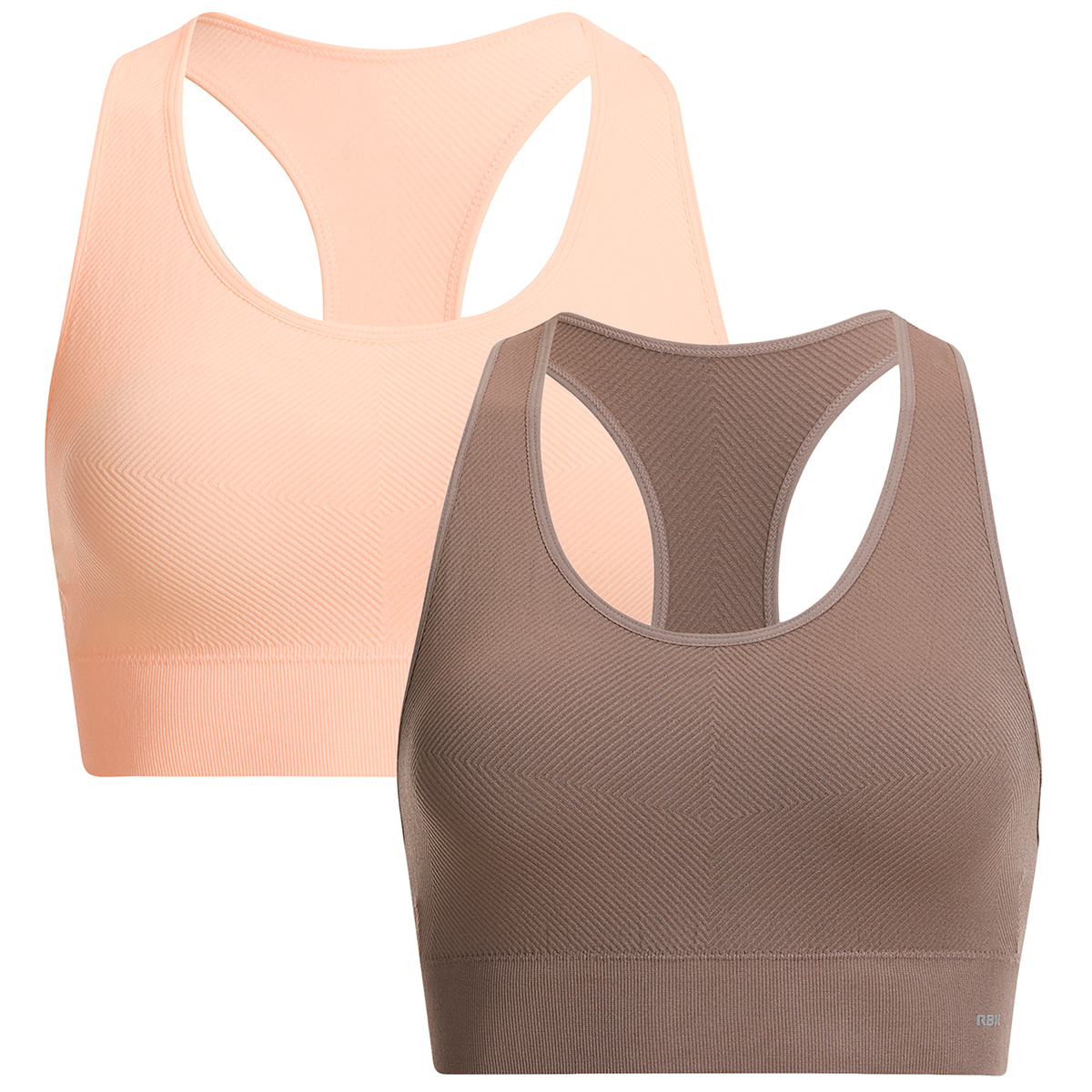 RBX Women's Seamless Sports Bra w/ Cut Out Back, 2 Pack