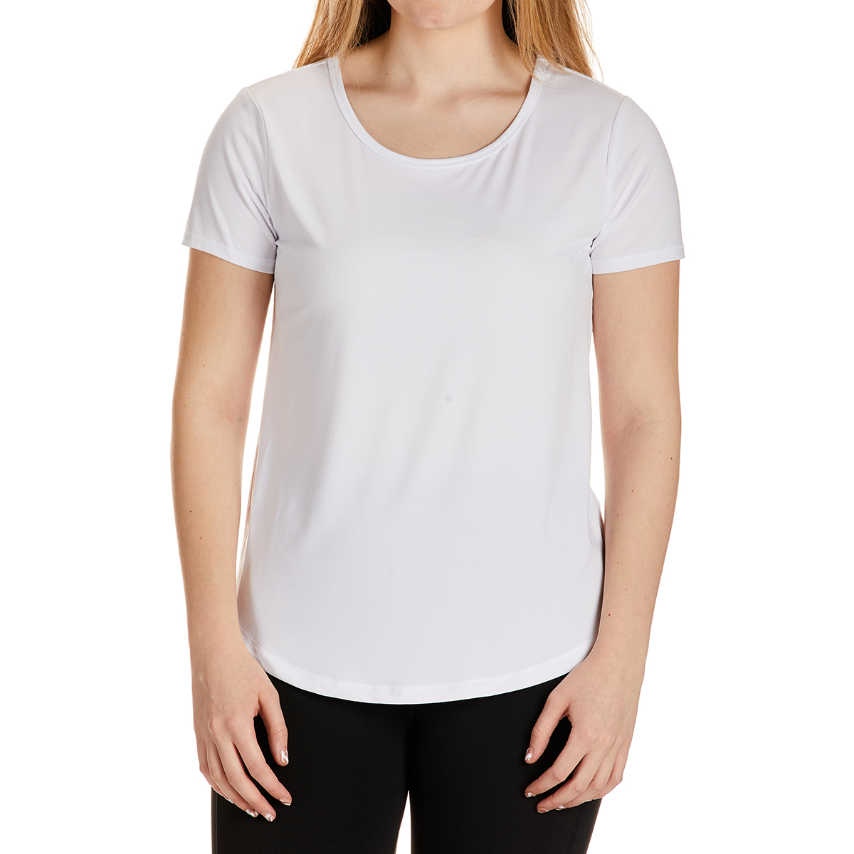 RBX Women's Peached Striated Jersey Tees, 2 Pack