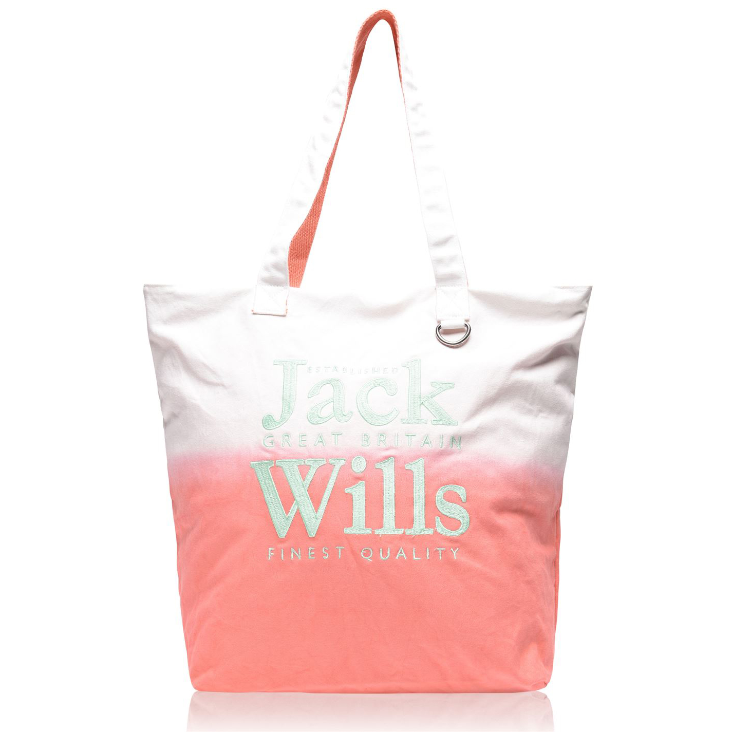 Jack Wills Dale Embroidered Tote Bag, Orange