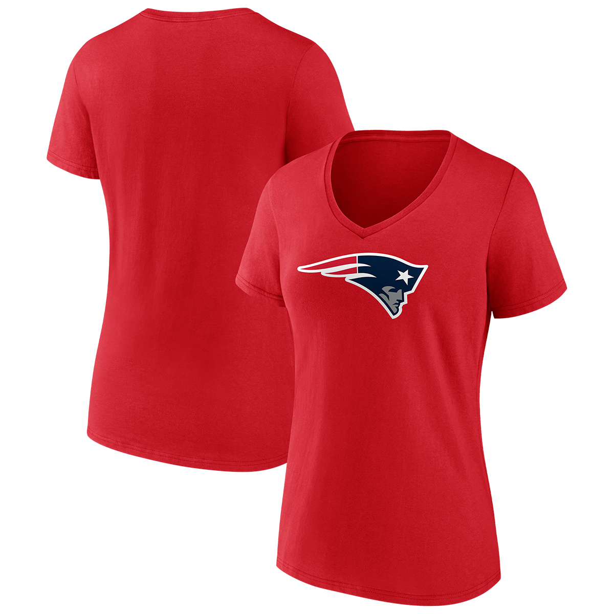 New England Patriots Women's Fanatics Primary Logo V-Neck Tee