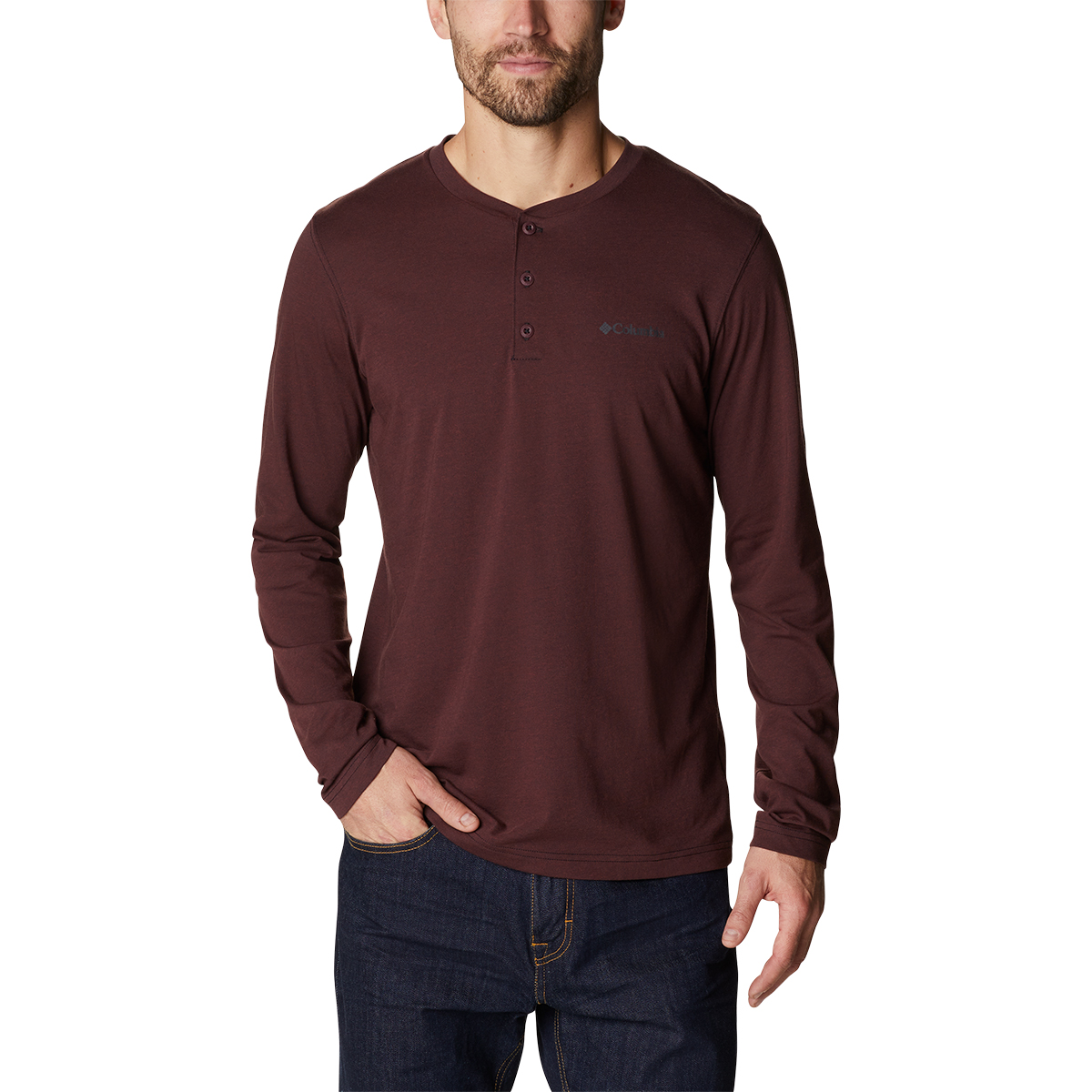 Columbia Men's Thistletown Hills Henley, Red