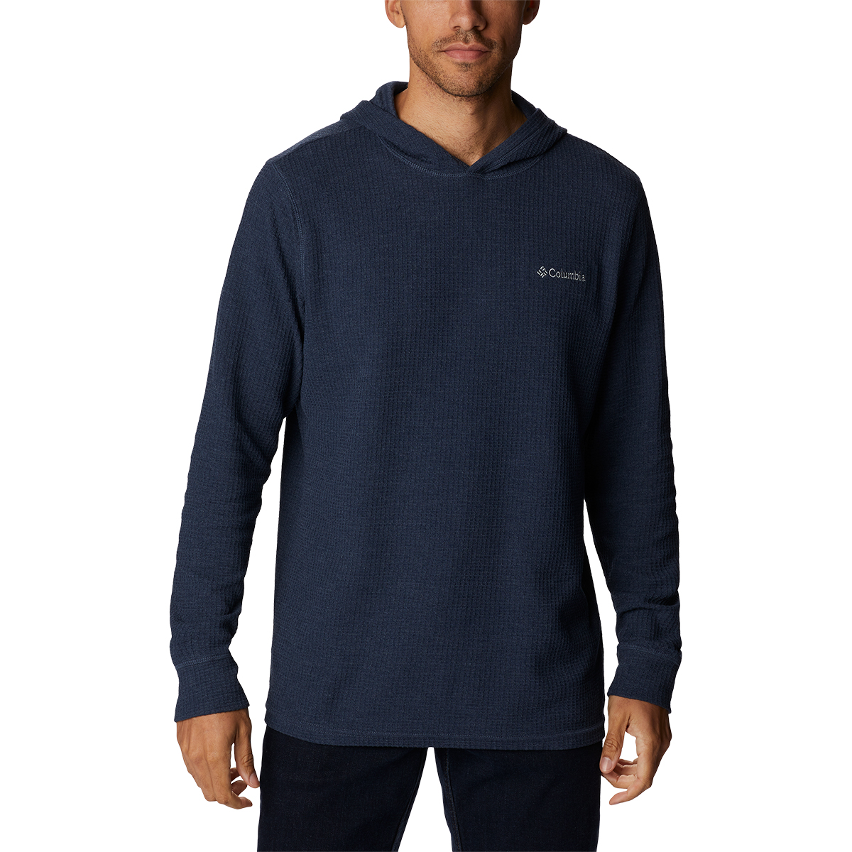 Columbia Men's Pine Peak Waffle Hoodie, Blue