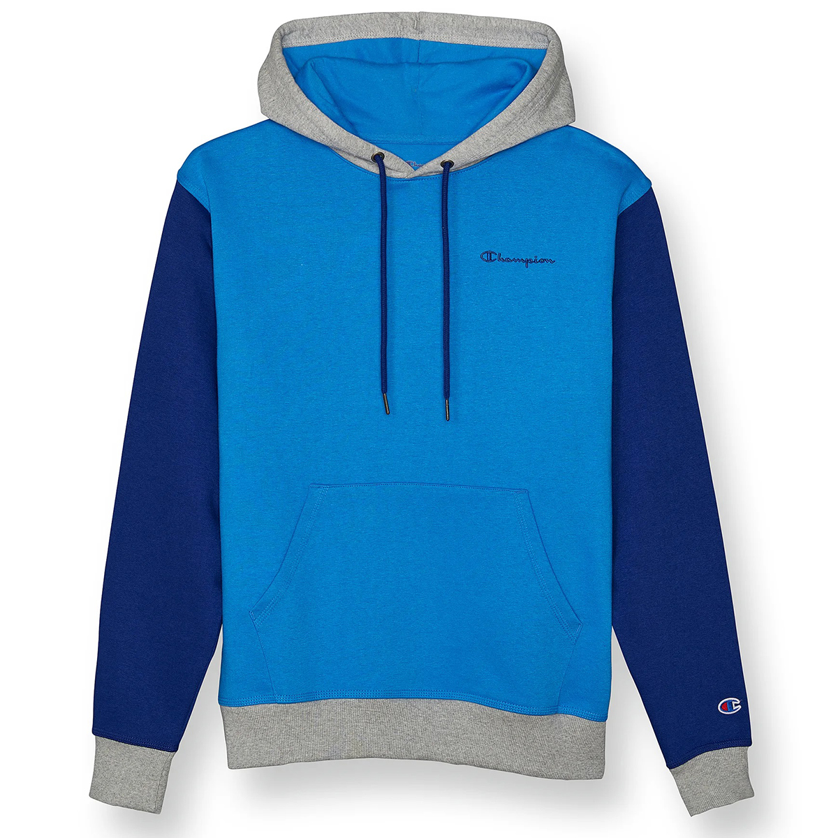 Champion Men's Powerblend Colorblock Hoodie, Blue