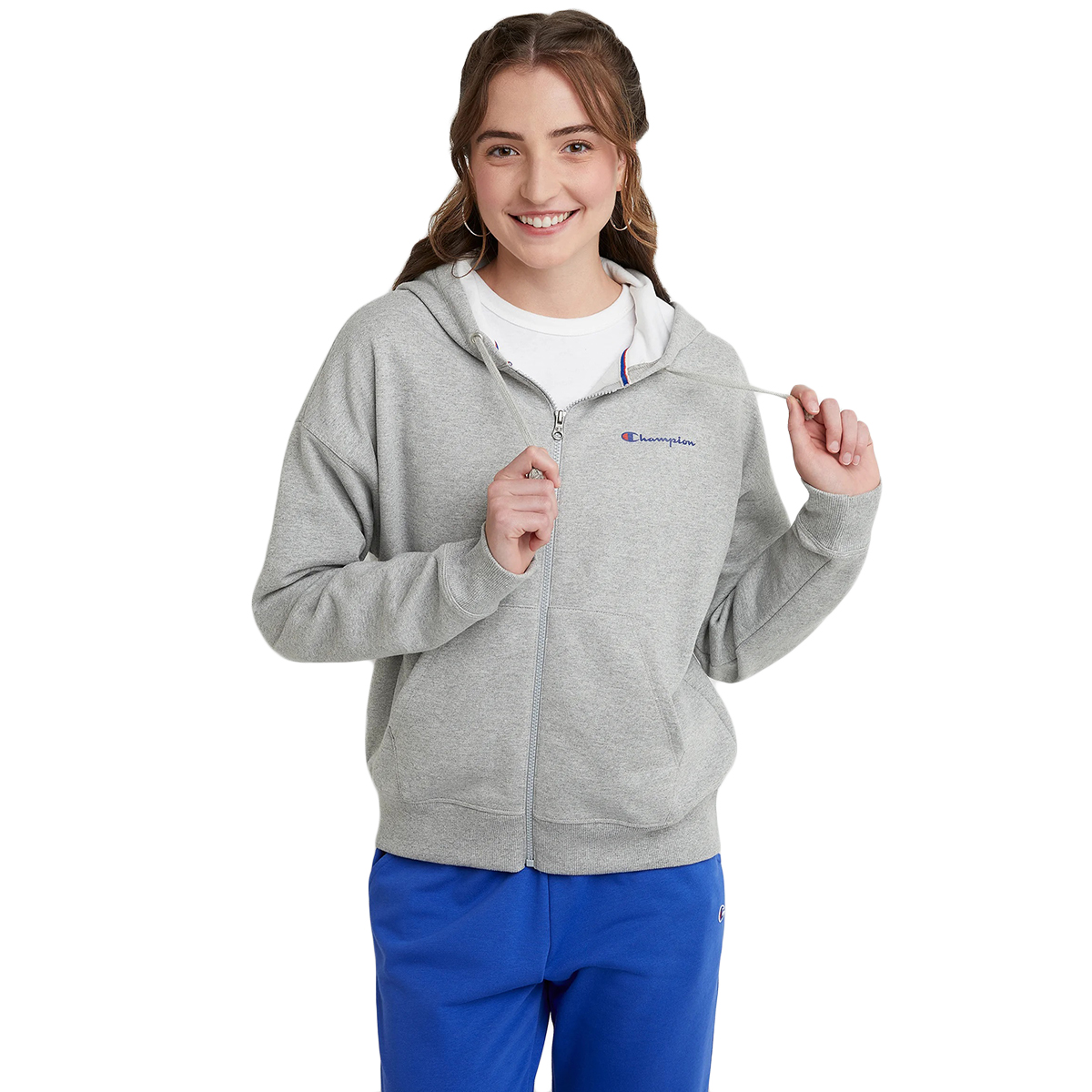 Champion Women's Powerblend Fleece Full-Zip Hoodie