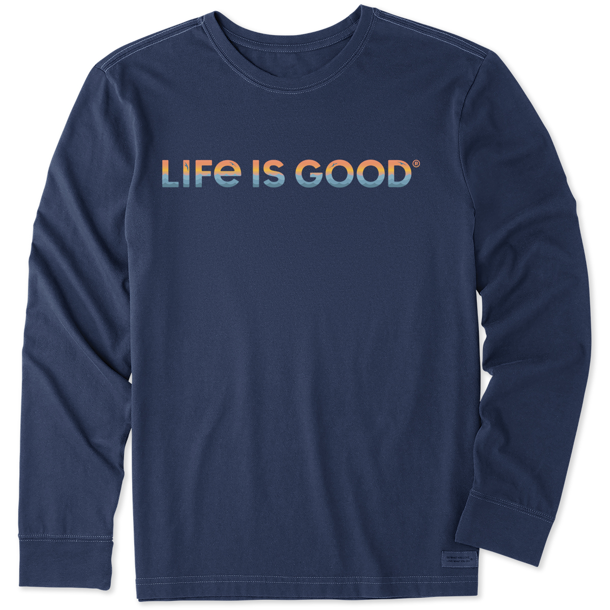 Life Is Good Men's Sunset On The Water Long-Sleeve Crusher Tee