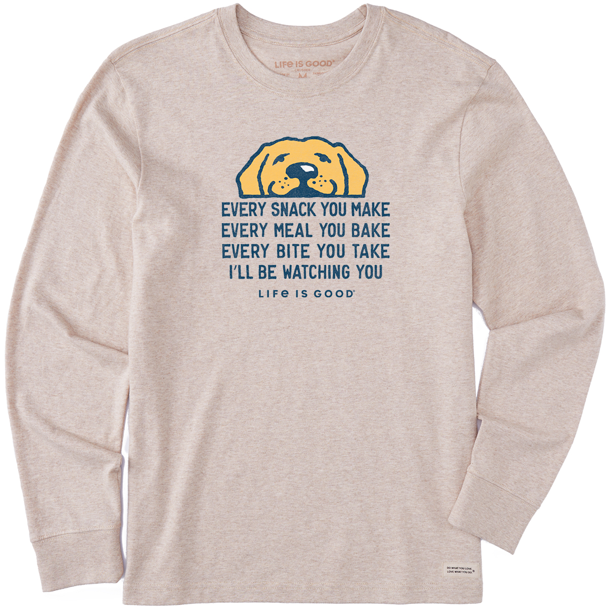 Life Is Good Men's I'll Be Watching You Long-Sleeve Crusher Tee