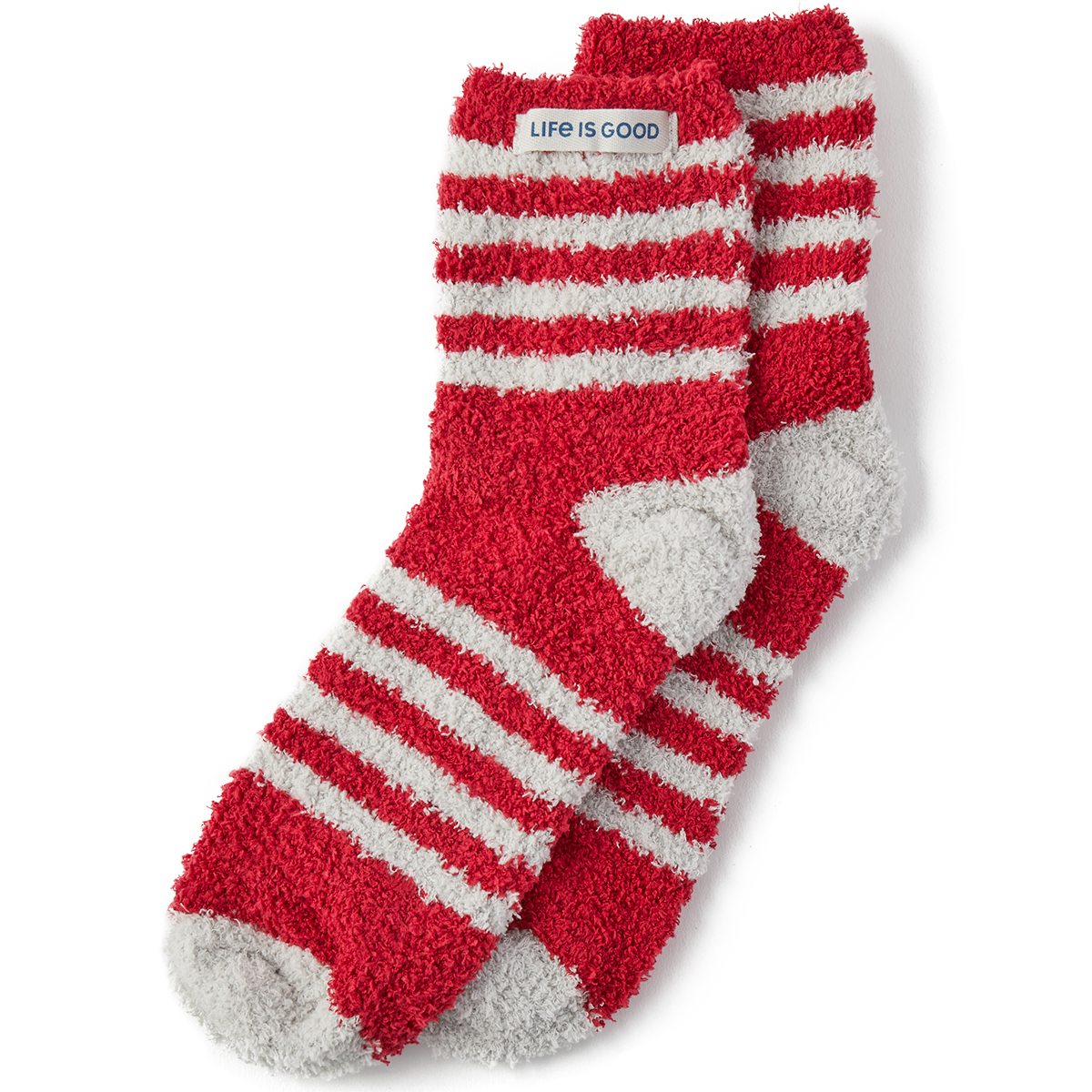 Life Is Good Women's Holiday Stripe Snuggle Socks