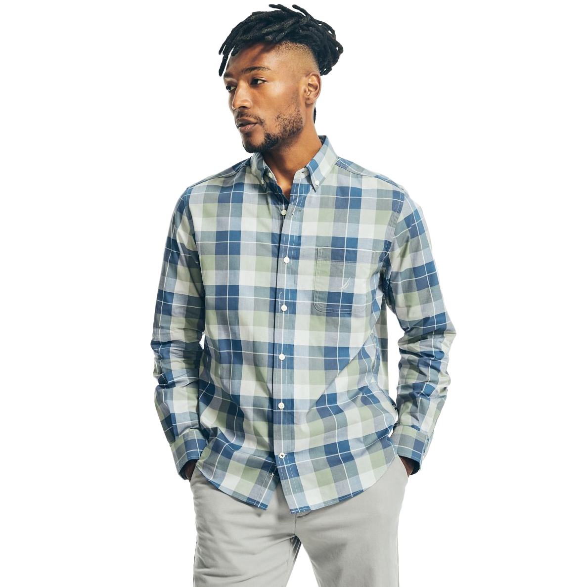 Nautica Men's Poplin Button-Down