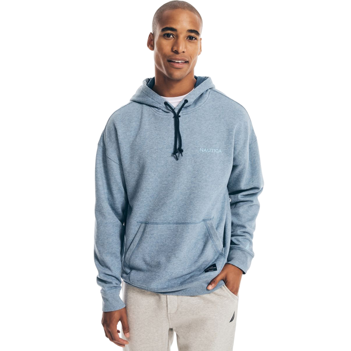 Nautica Men's Sustainably Crafted Fleece Hoodie, Blue