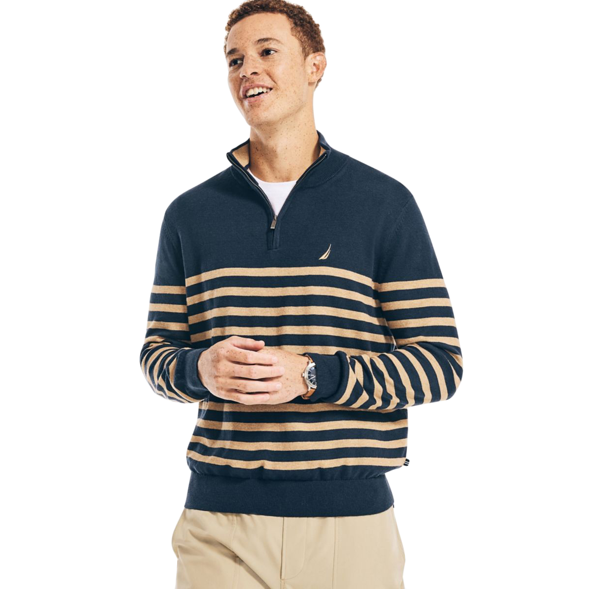 Nautica Men's Navtech 1/4-Zip Sweater