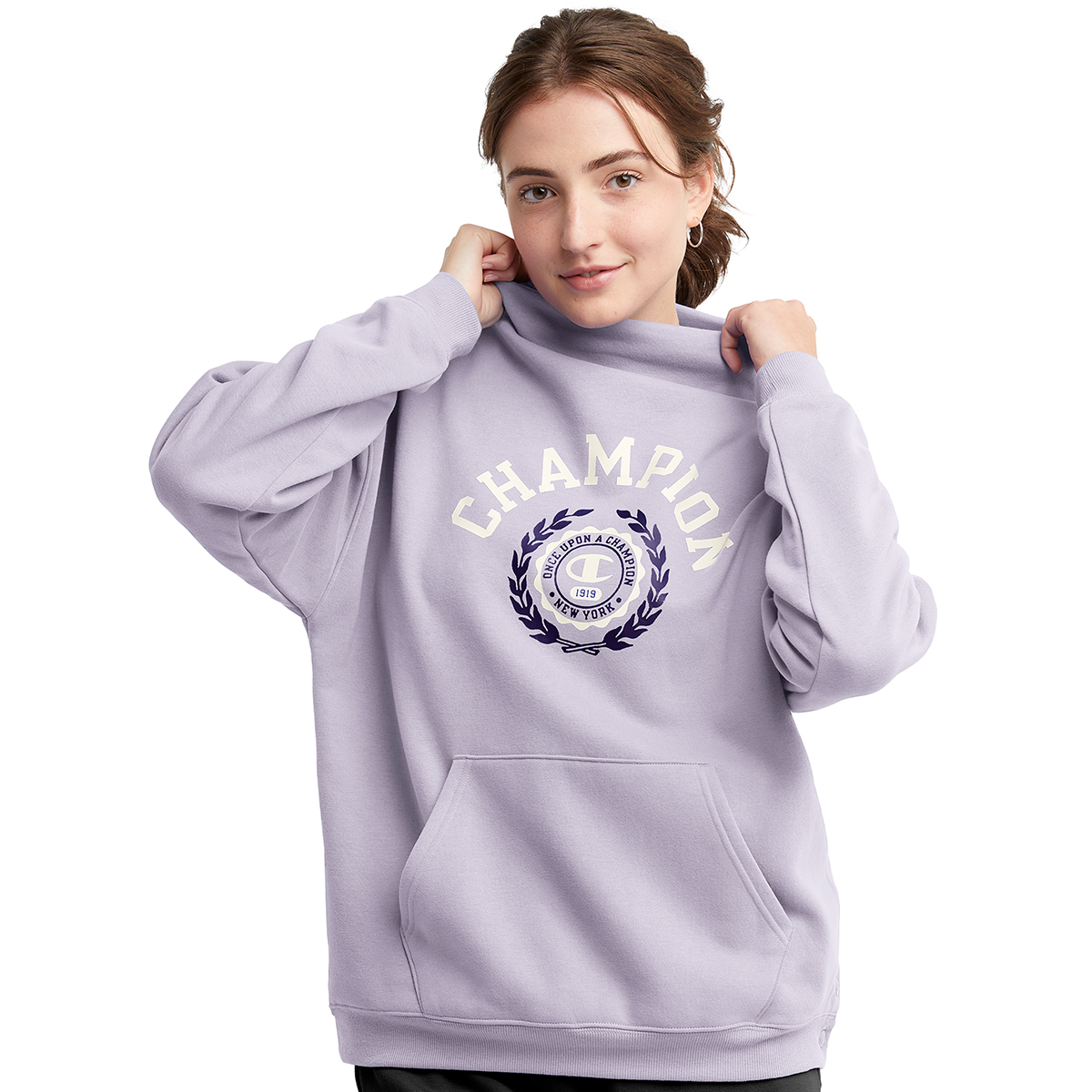 Champion Women's Campus Funnel Neck Long-Sleeve Fleece