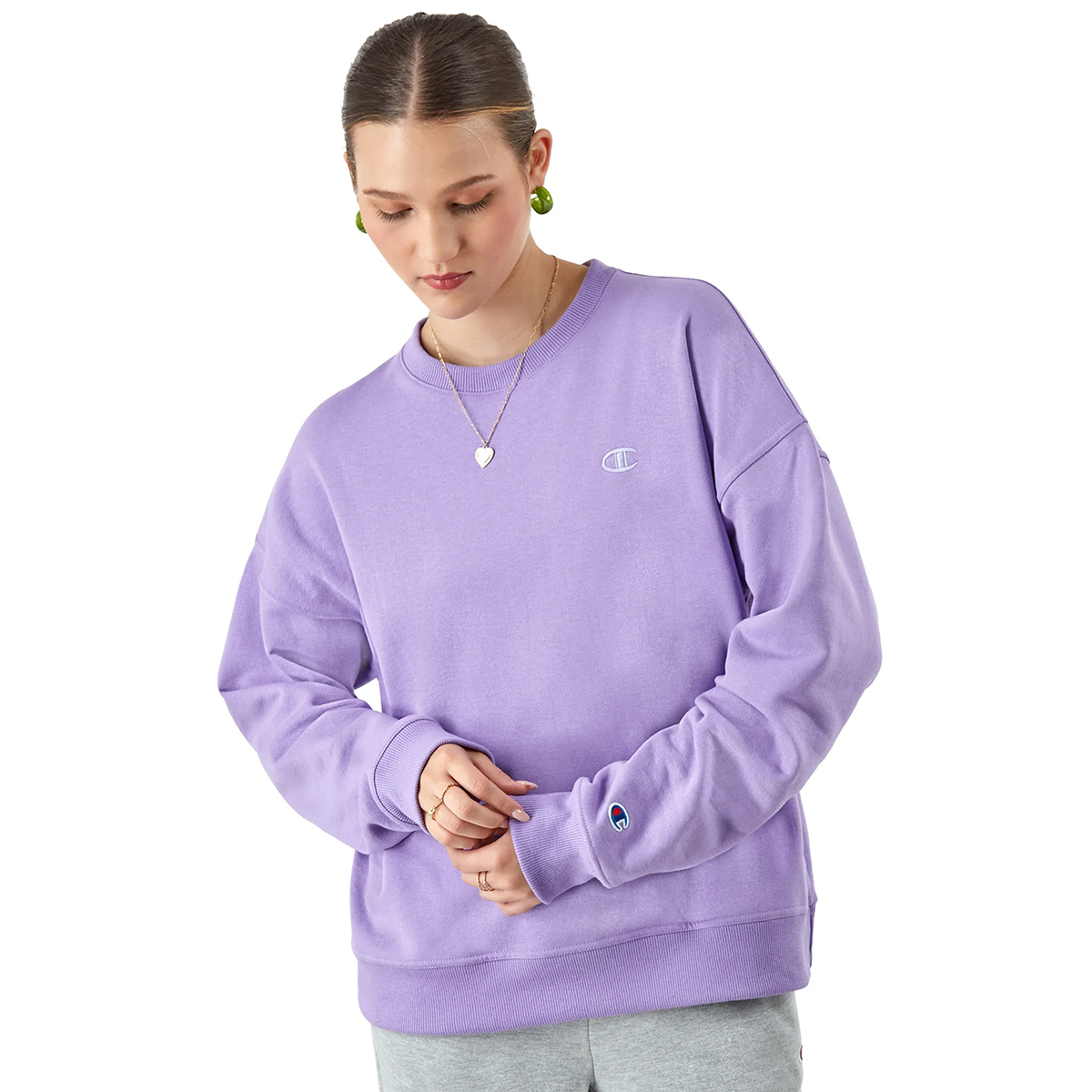 Champion Women's Powerblend Fleece Crewneck Sweatshirt