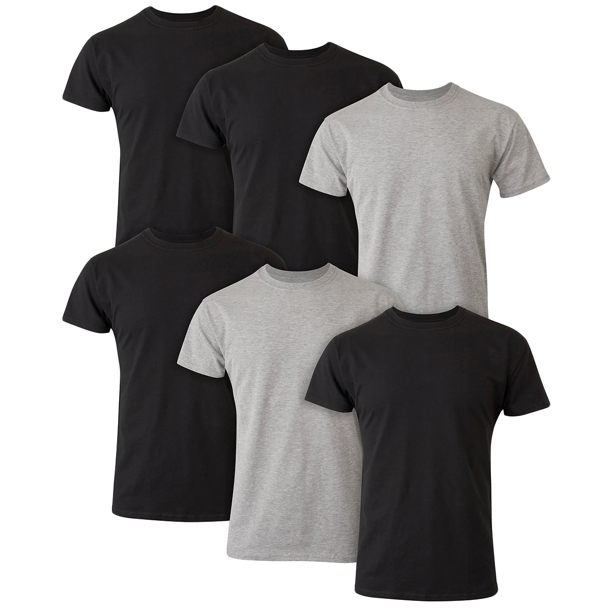 Hanes Men's Ultimate Soft And Breathable Crewneck Undershirts, 6 Pack