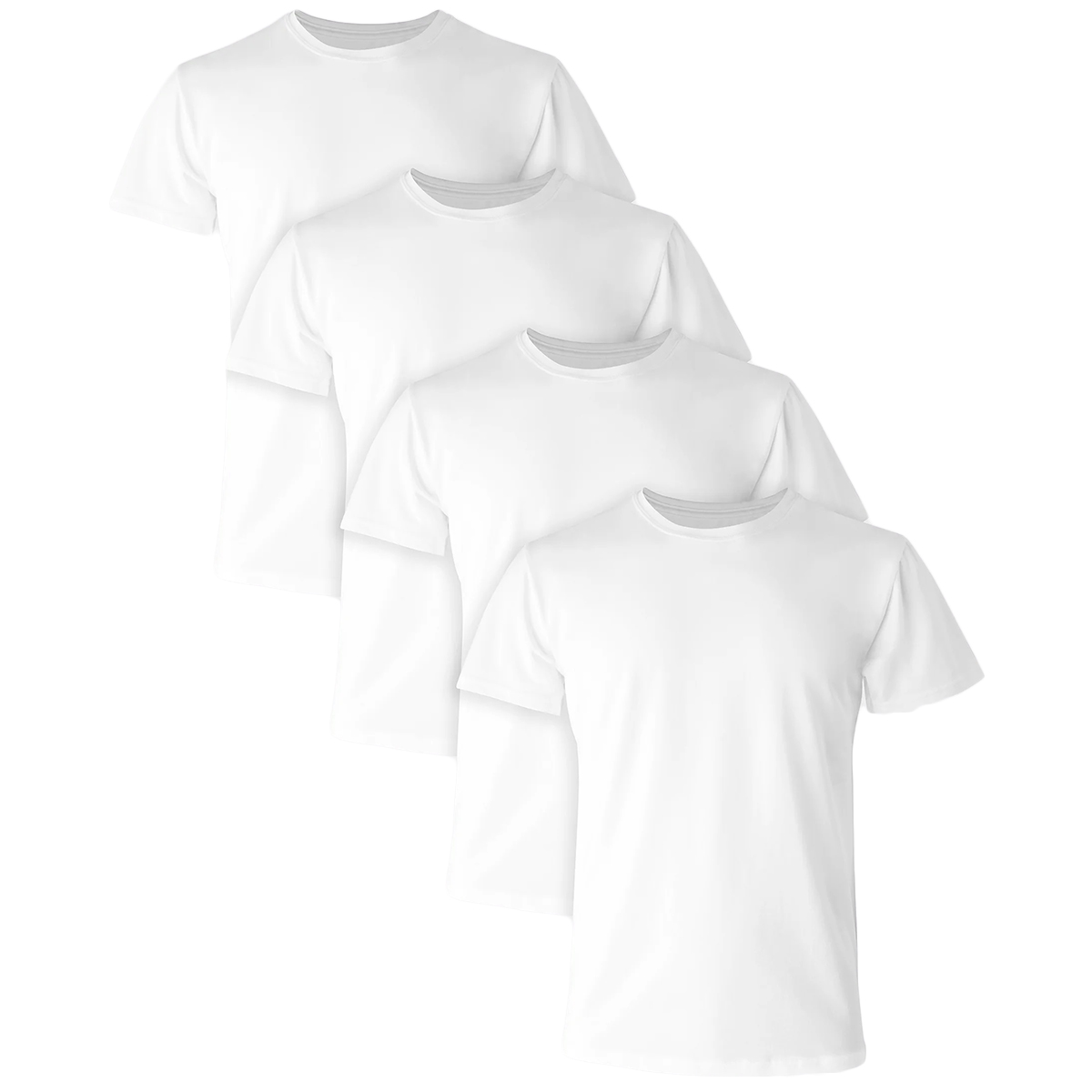 Hanes Ultimate Comfort Flex Fit Mens 4 Pack Short Sleeve Crew Neck