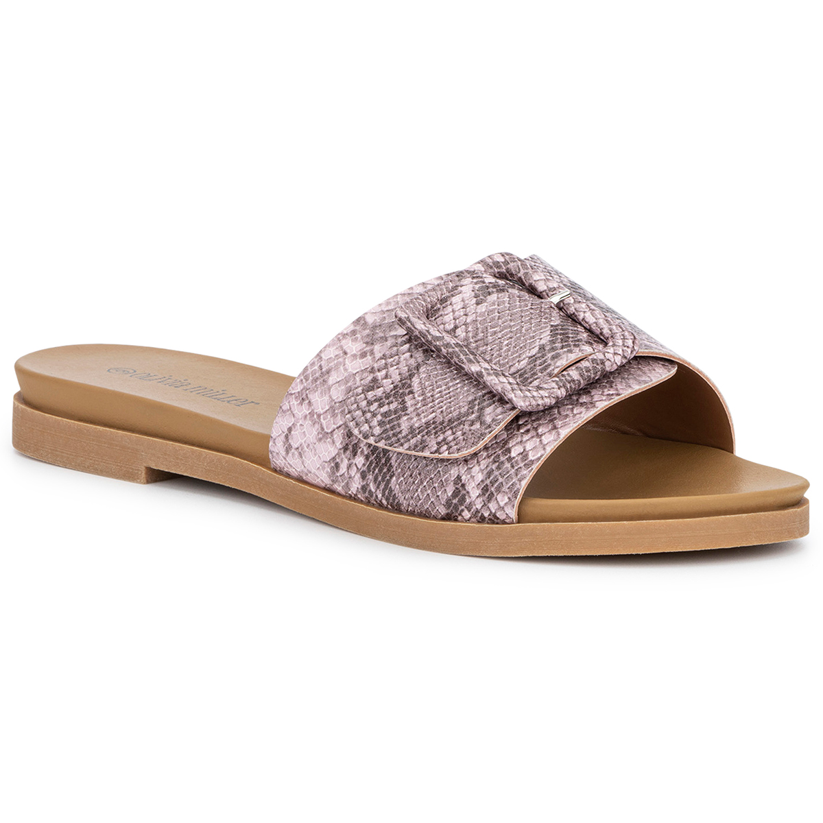 Olivia Miller Women's Mia Buckle Slide Sandals