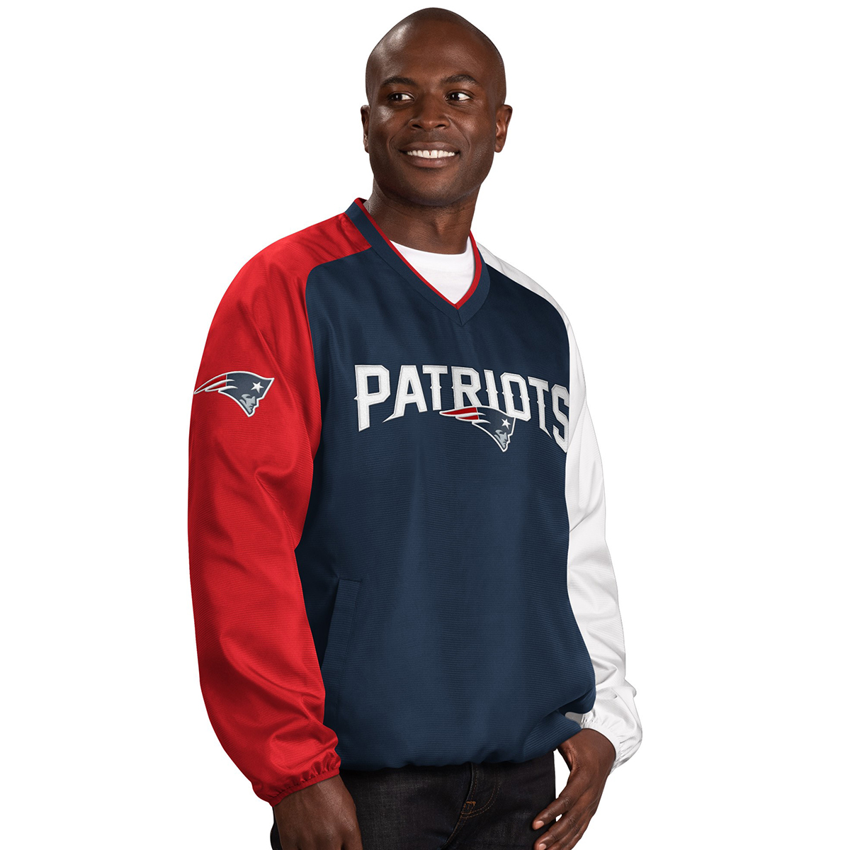 New England Patriots Men's Ace Block Pullover