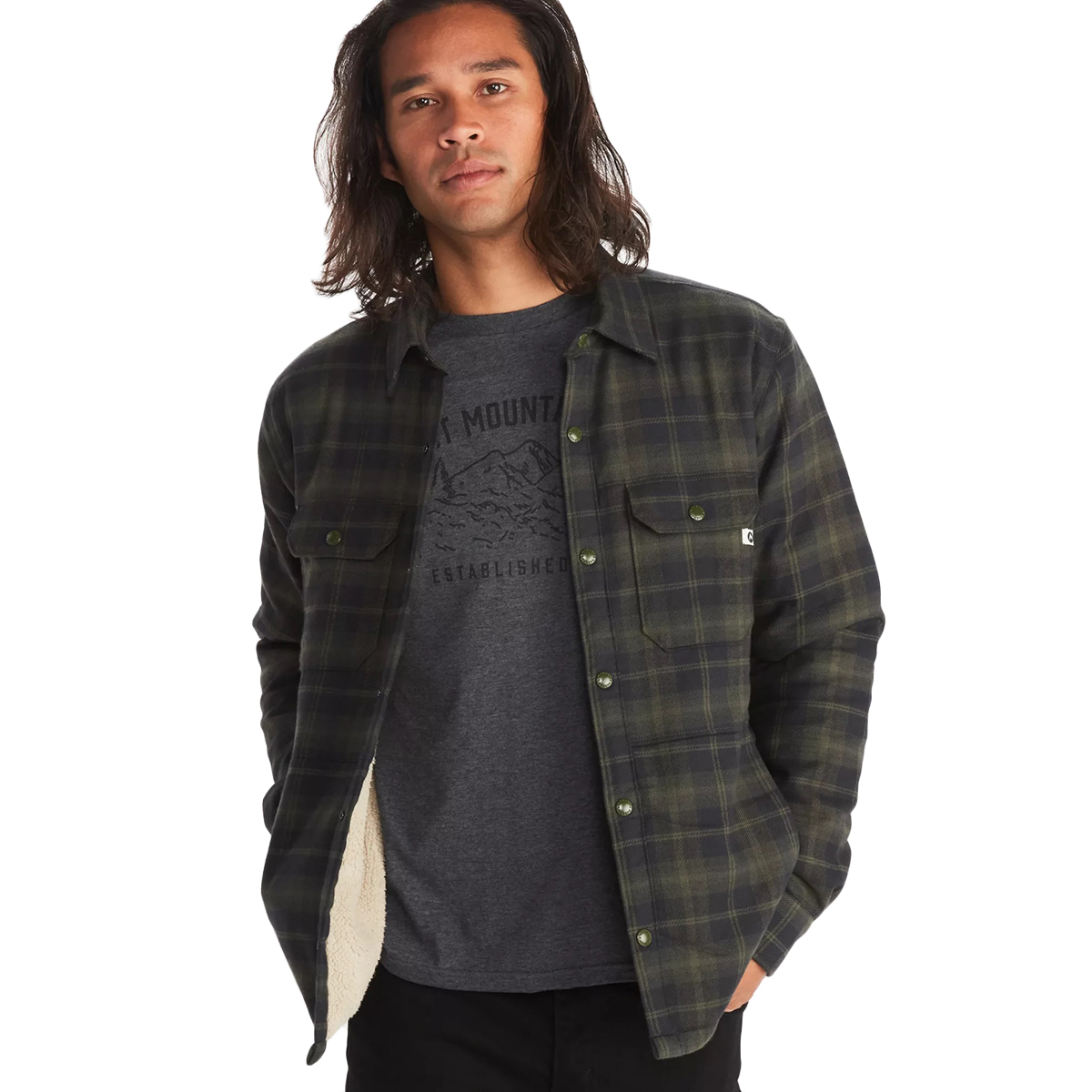 Marmot Men's Ridgefield Heavyweight Sherpa-Lined Flannel Jacket