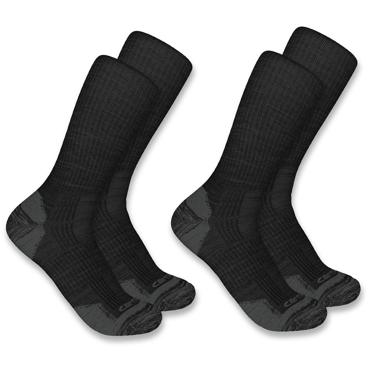 Carhartt Men's Midweight Synthetic-Wool Blend Crew Sock, 2 Pack