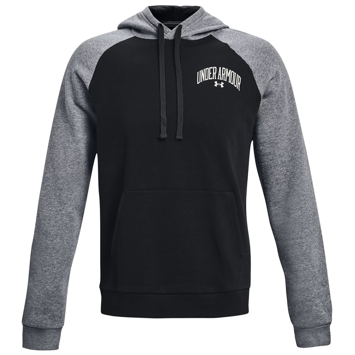 Under Armour Men's Ua Rival Fleece Wordmark Colorblock Hoodie, Black