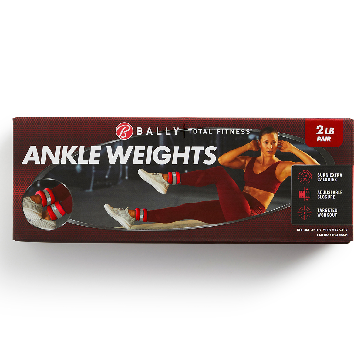 BALLY Total Fitness 2 LB Ankle Weight Set Bob s Stores