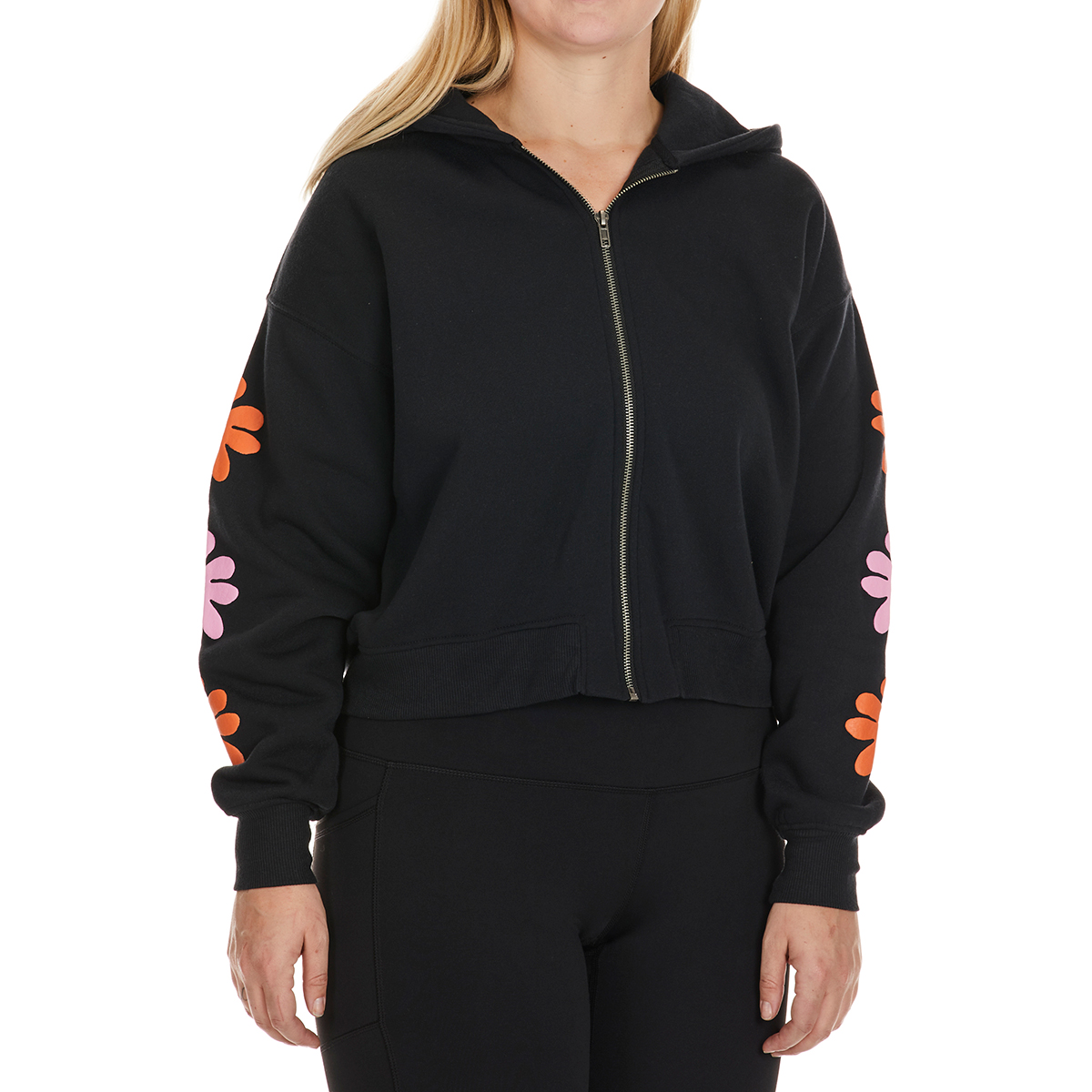 No Comment Juniors' Totally Cool Cropped Full-Zip Hoodie