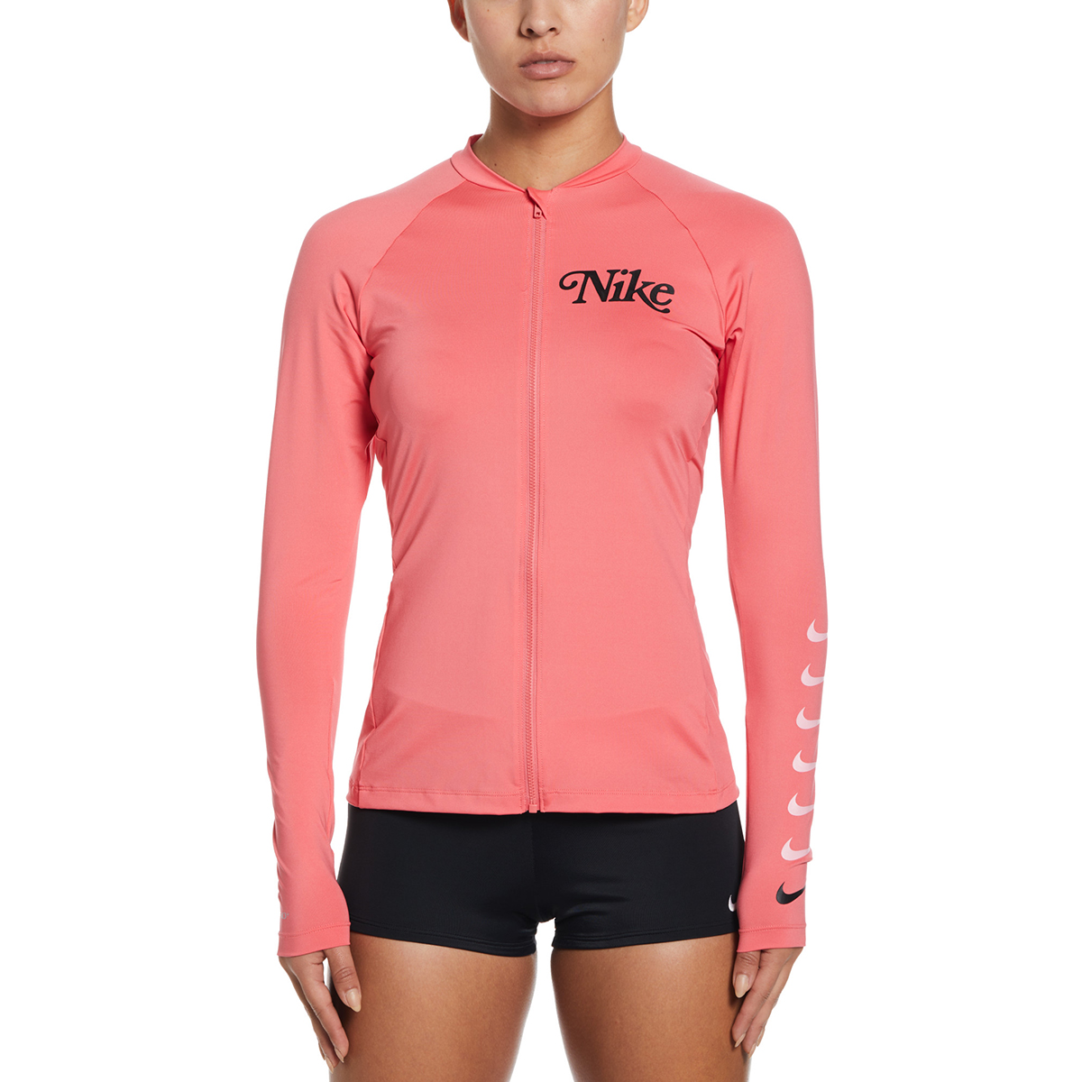 Nike Women's Logo Zip Long-Sleeve Hydroguard