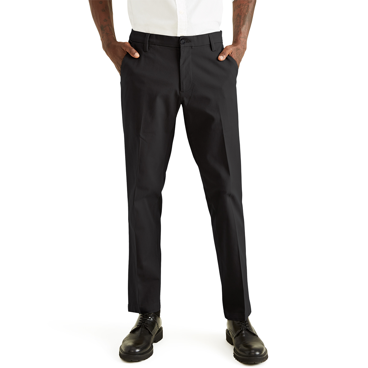 Dockers Men's Smart 360 Flex Straight Fit Workday Khakis, Black