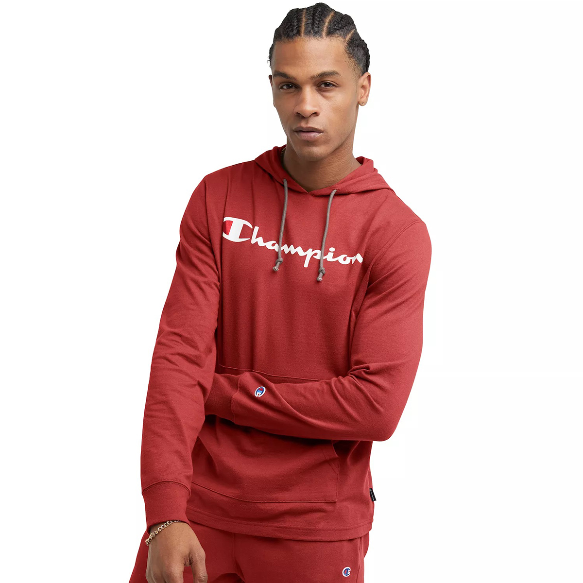 Champion Men's Middleweight Tee Hoodie, RED