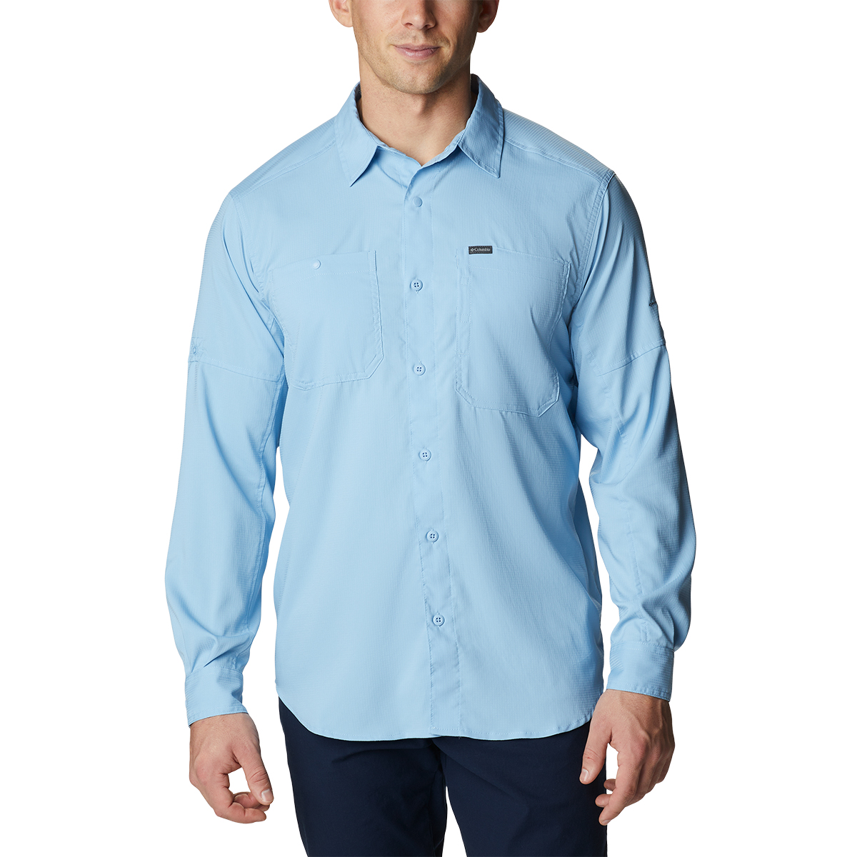 Columbia Men's Silver Ridge Utility Lite Long-Sleeve Shirt, BLUE