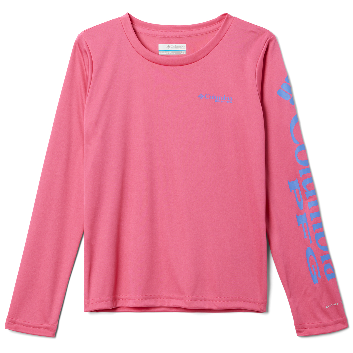 Columbia Girls Pfg Tidal Long-Sleeve Tee, RED