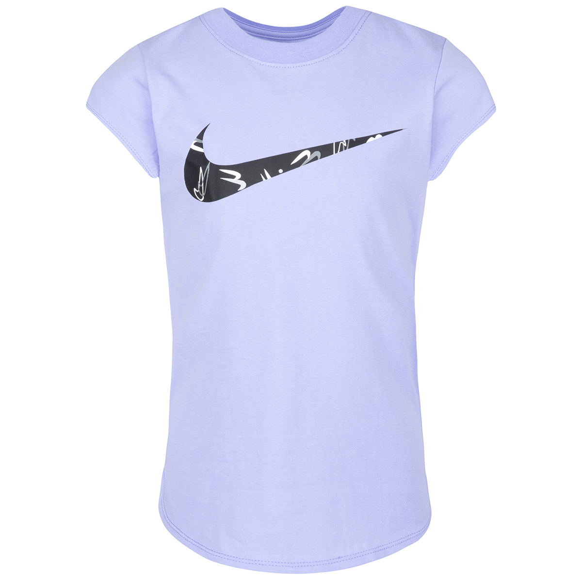 Nike Girls' Filled Swoosh Short-Sleeve Tee