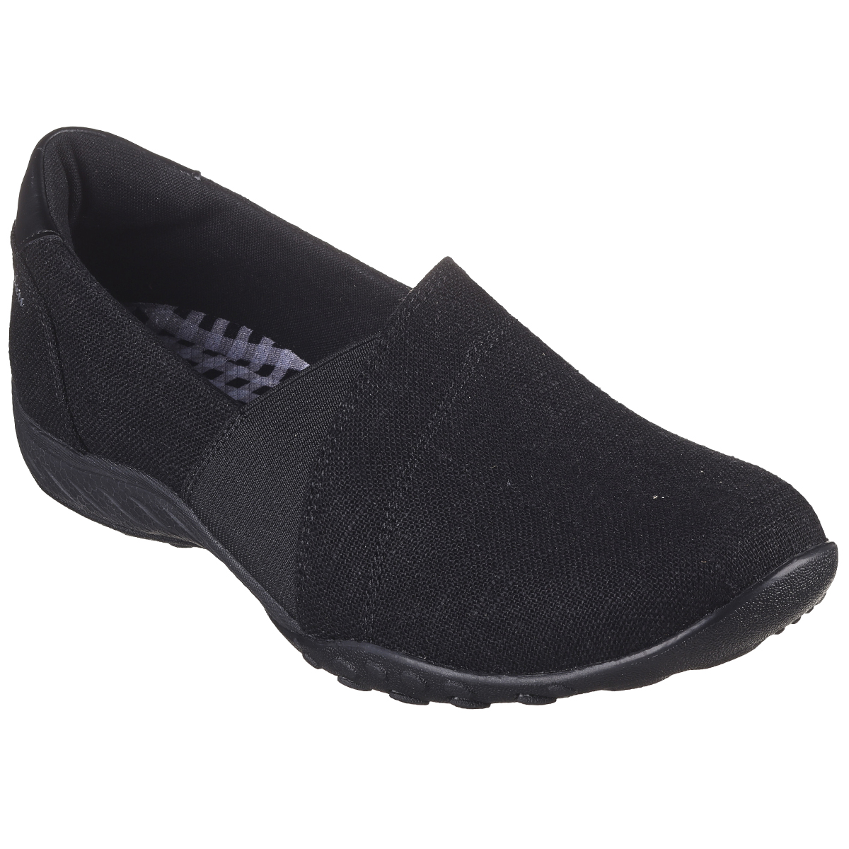 Skechers Women's Relaxed Fit: Breathe-Easy Slip Ons, BLACK