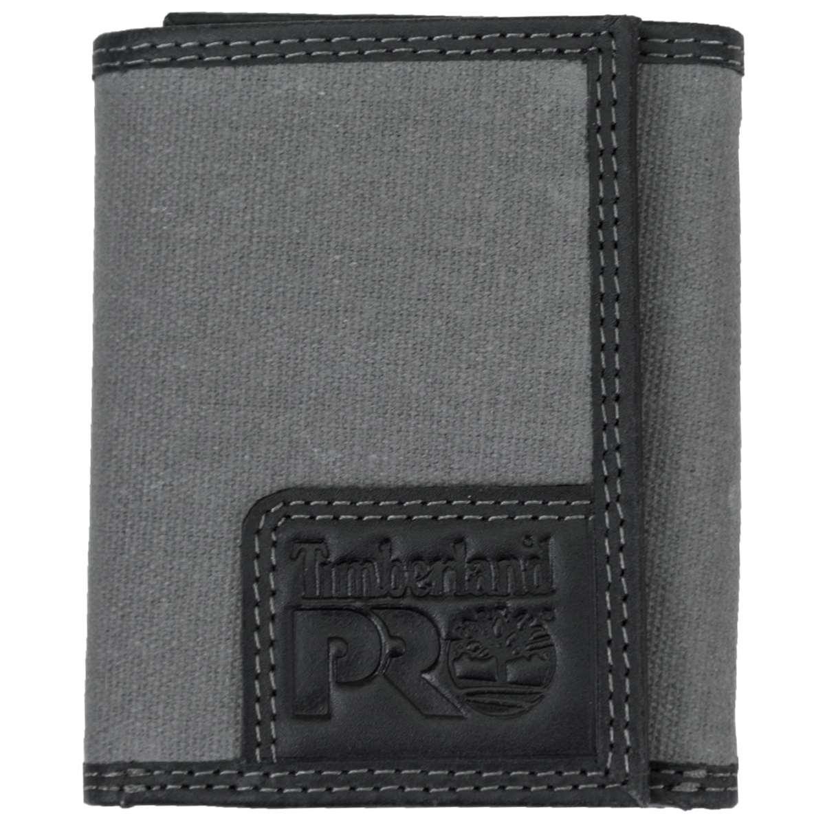 Timberland Pro Men's Canvas Leather Rfid Trifold Wallet, Black