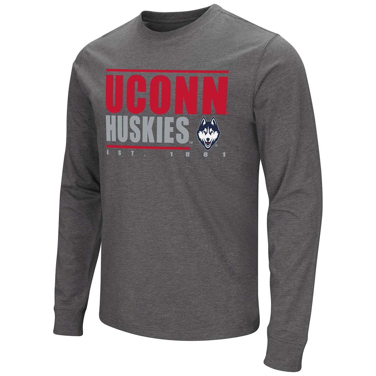 Uconn Men's Colosseum Long-Sleeve Playbook Tee