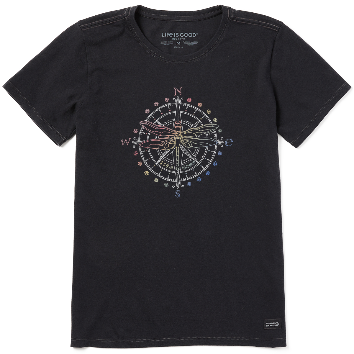 Life Is Good Women's Dragonfly Compass Short-Sleeve Crusher-Lite Tee