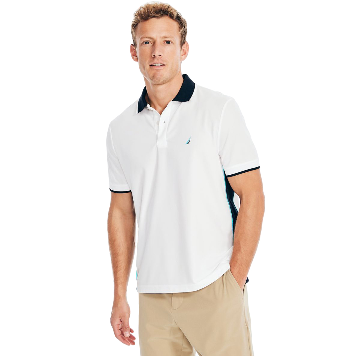 Nautica Men's Navtech Classic Fit Polo, White