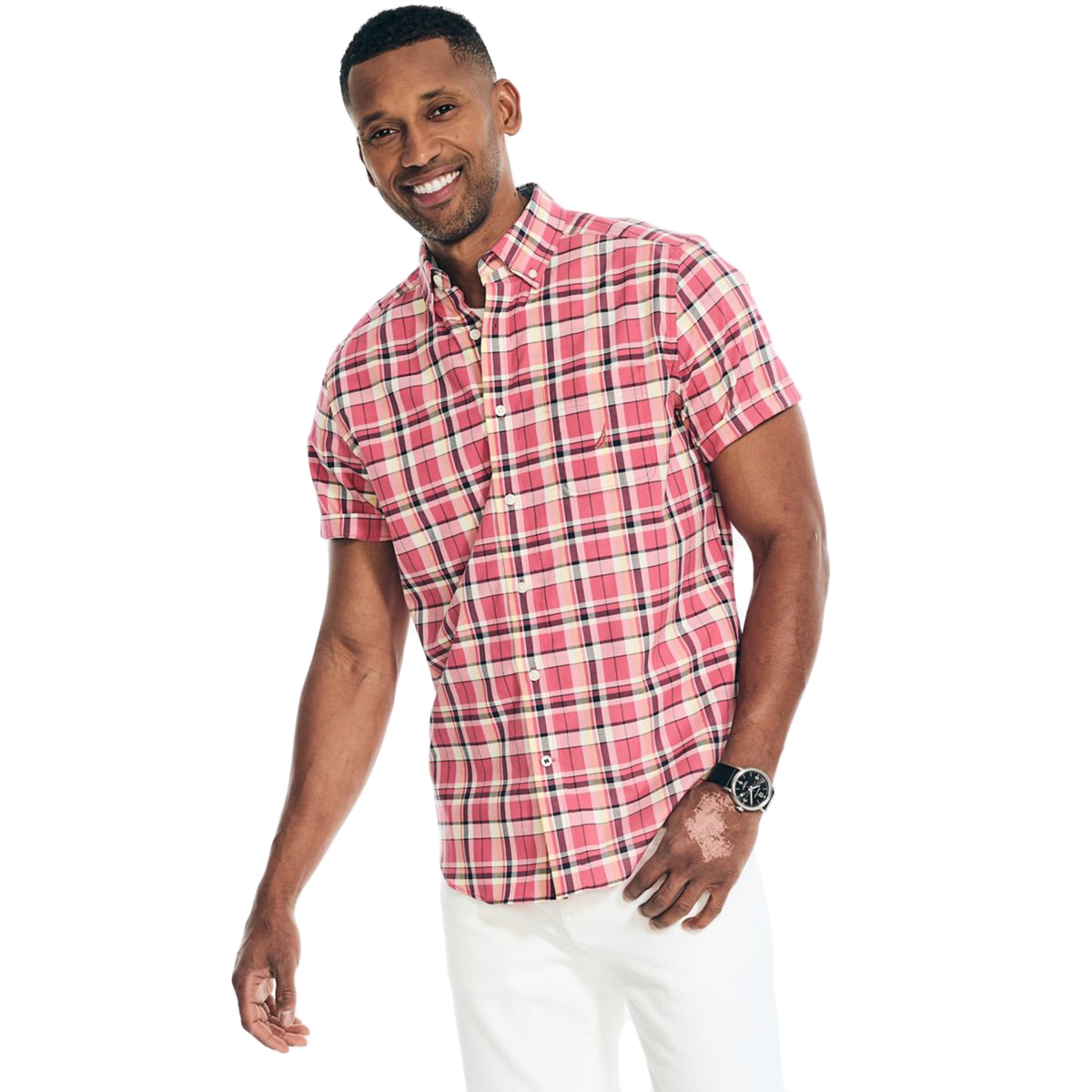 Nautica Men's Woven Shirt, RED