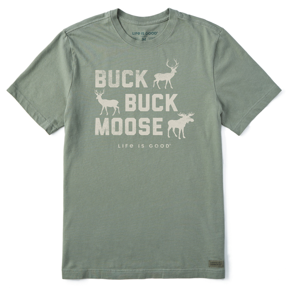 Life Is Good Men's Buck Buck Moose Short-Sleeve Crusher Tee