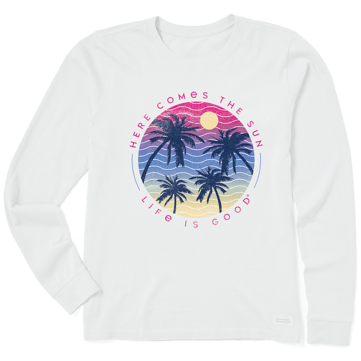 Life Is Good Women's Here Comes The Sun Long-Sleeve Crusher Tee