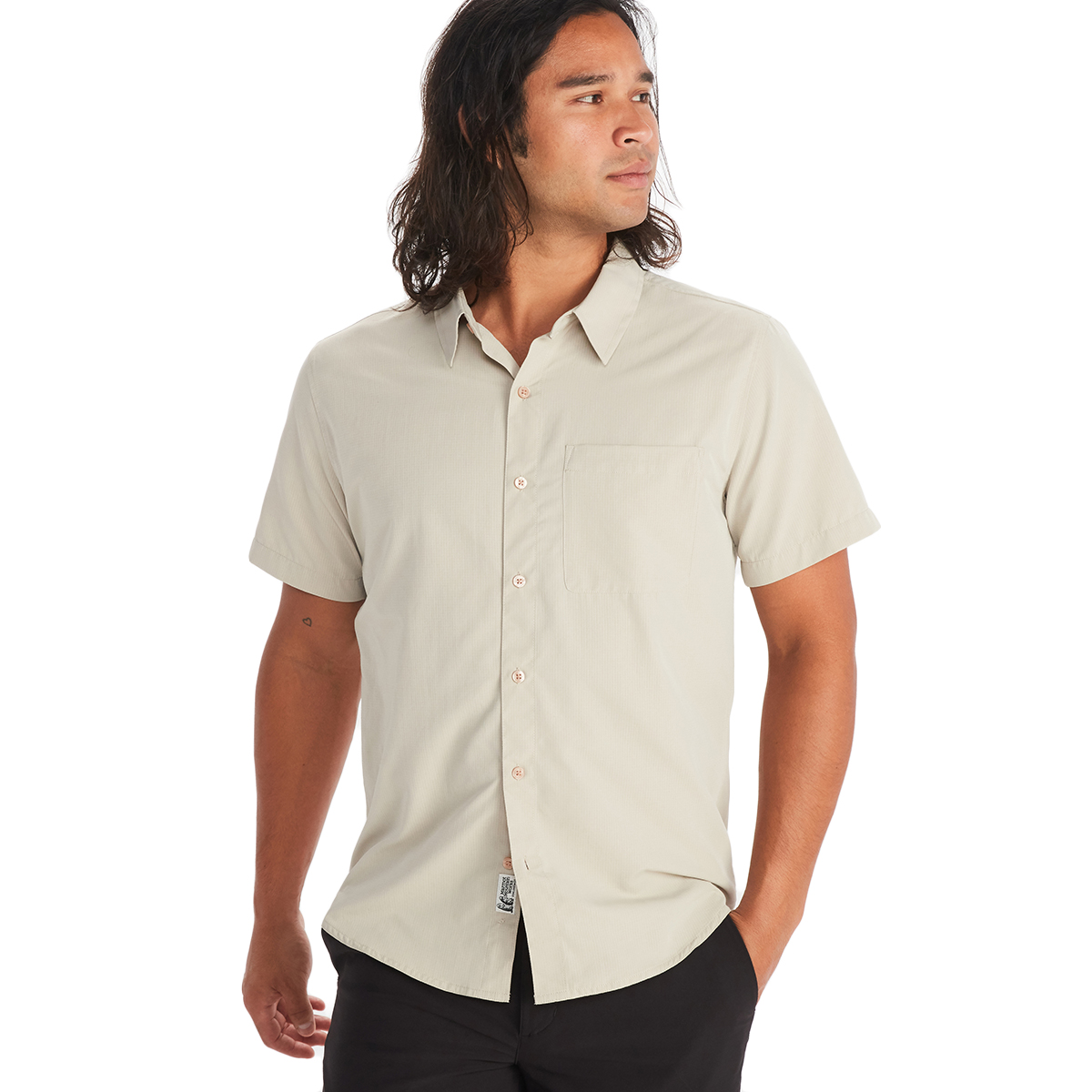 Marmot Men's Aerobora Short-Sleeve Shirt, WHITE