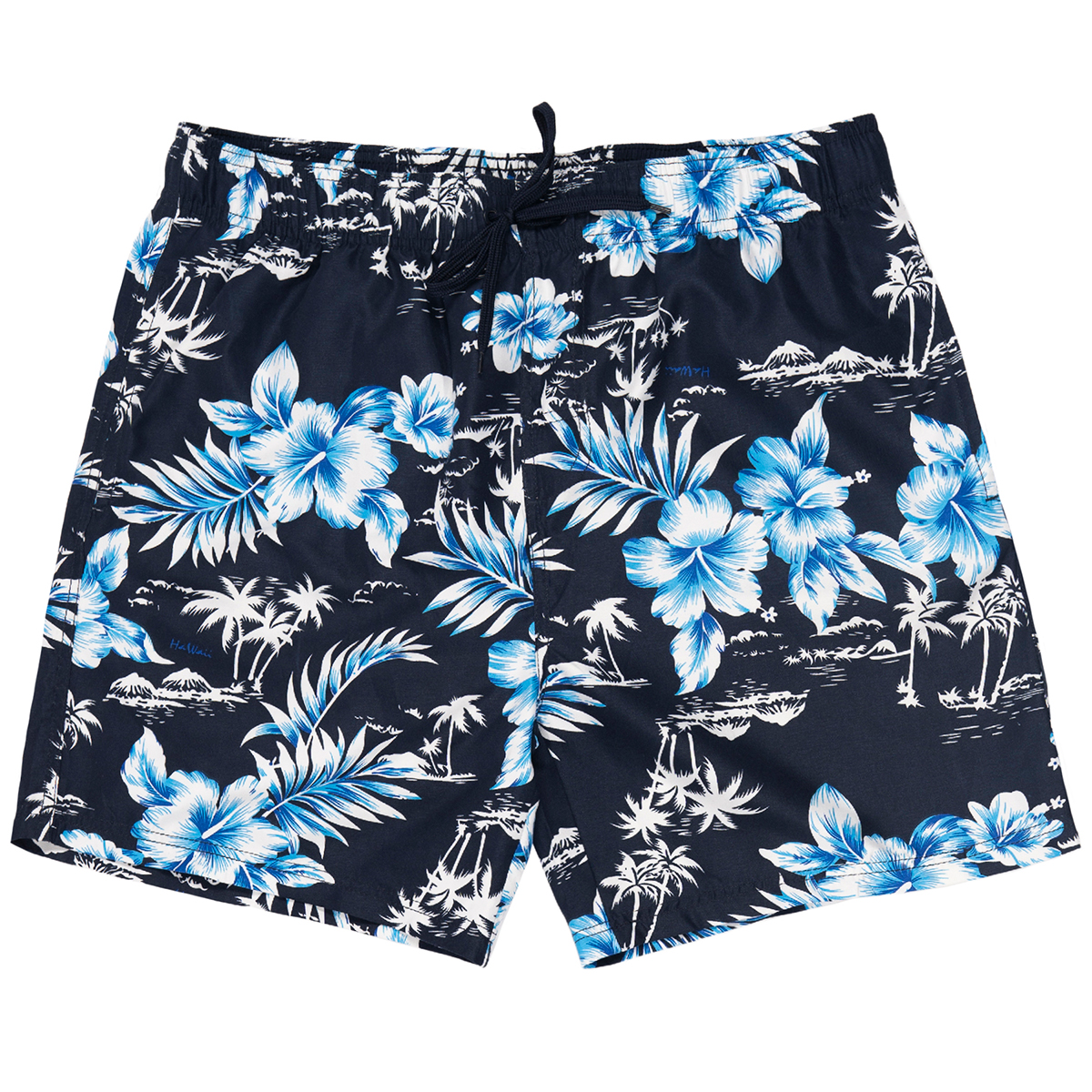 Burnside Young Men's Pacific Floral 17" Volley Swim Shorts, BLUE