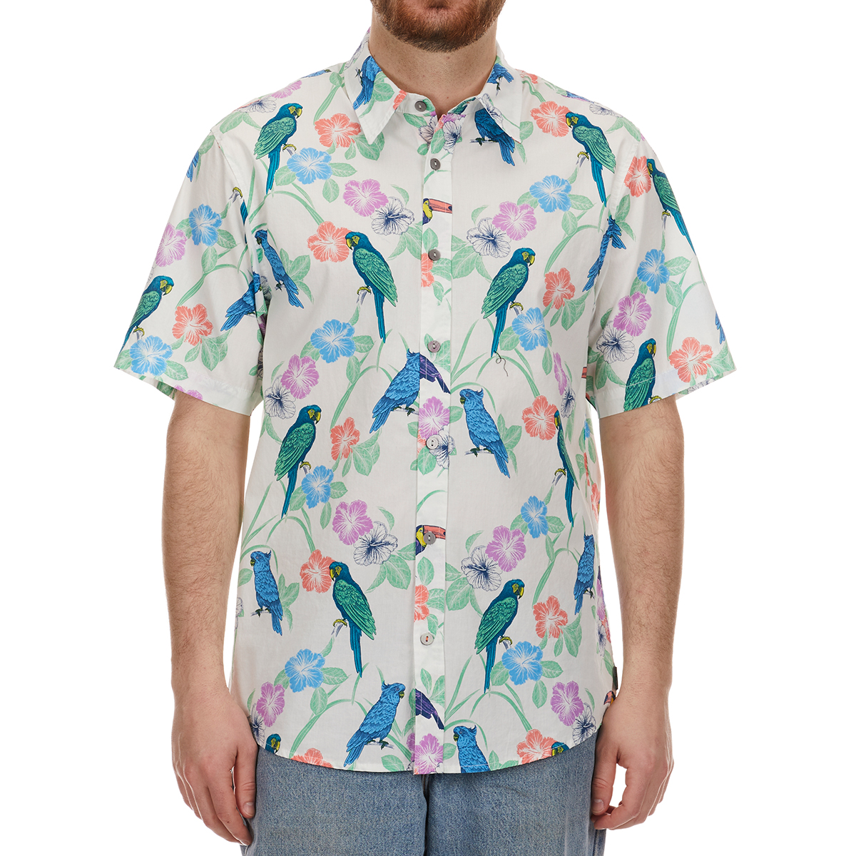 Ocean Current Young Men's Short-Sleeve Flock Shirt