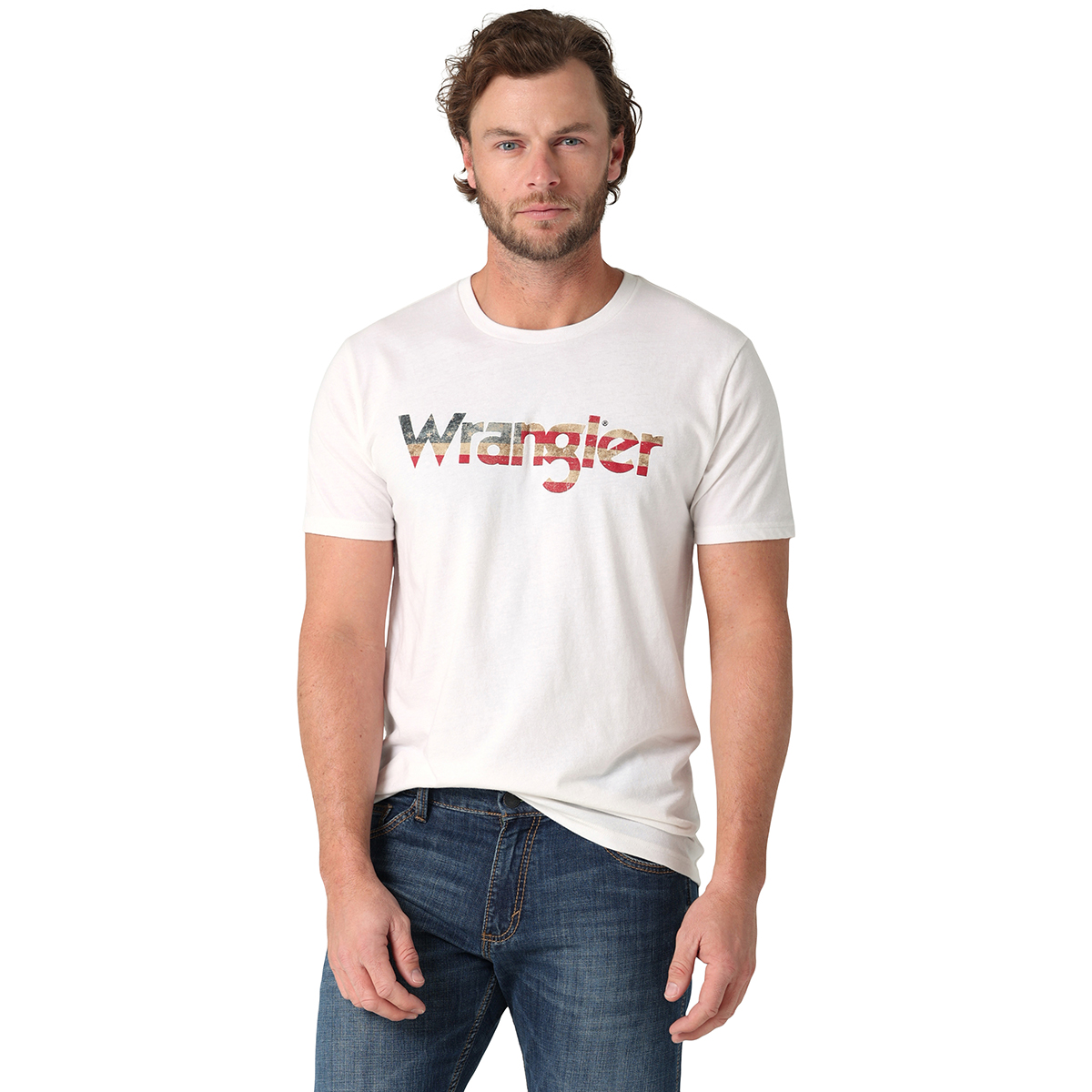 Wrangler Men's American Flag Kabel Short-Sleeve Tee