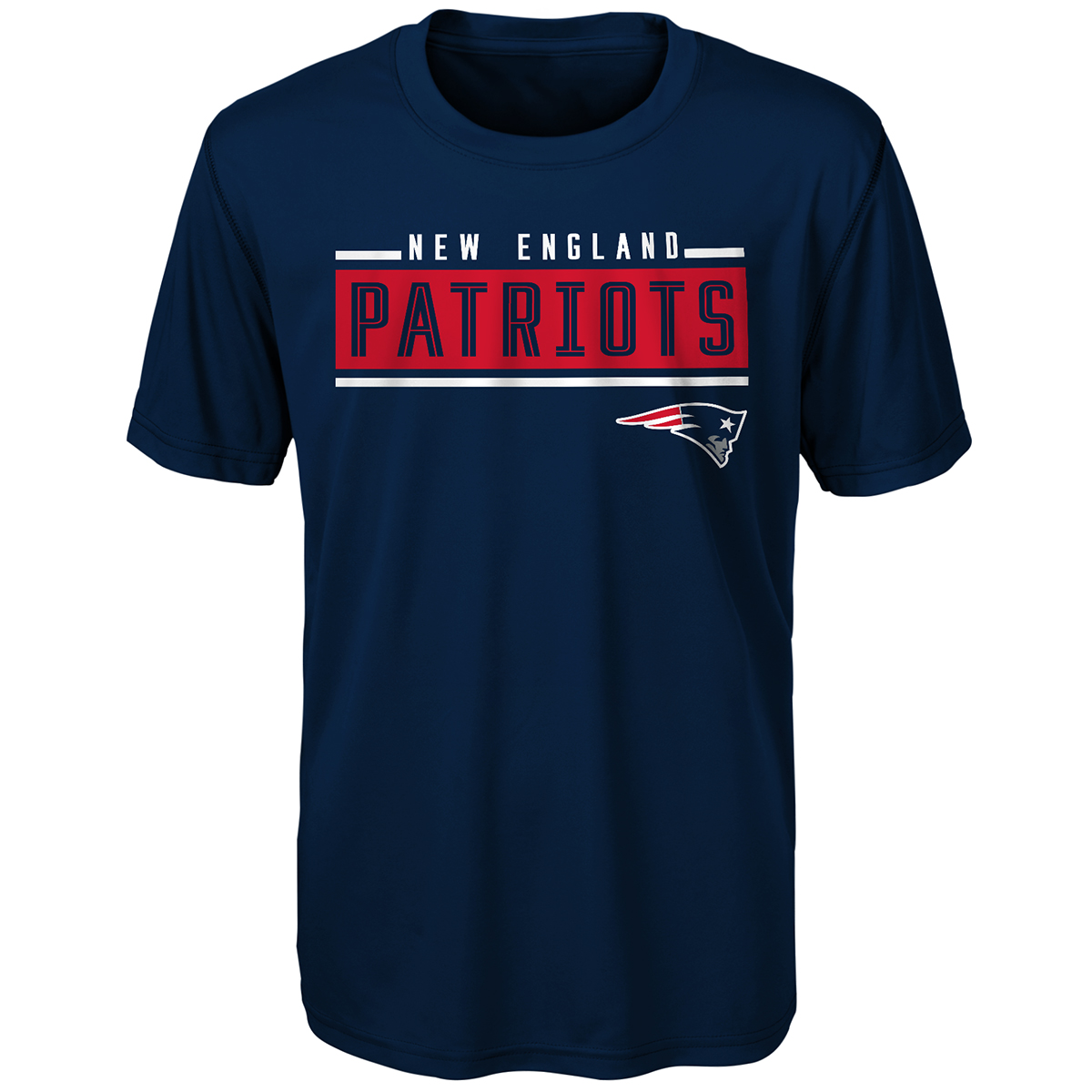 New England Patriots Boys' Outerstuff Amped Up Short-Sleeve Tee